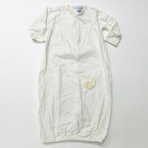 Le Top Cotton White Baby Sleep Sack Duck & Yellow Moon Embroidery Unisex